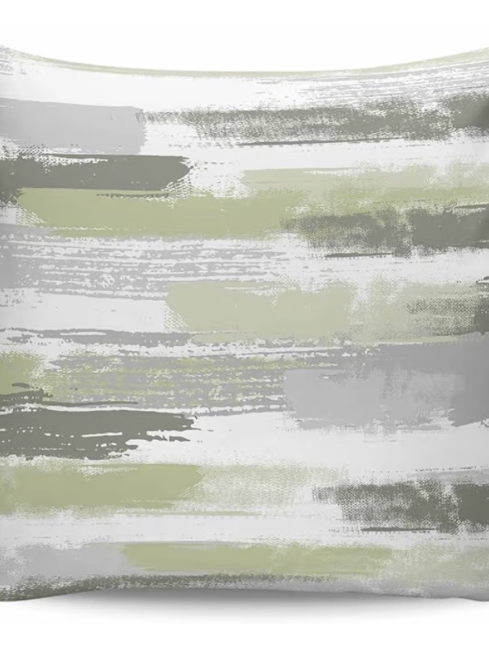 Throw Pillow Covers Set Of 2 Abstract Green Gray and White 20”x 20” - Picture 2 of 7